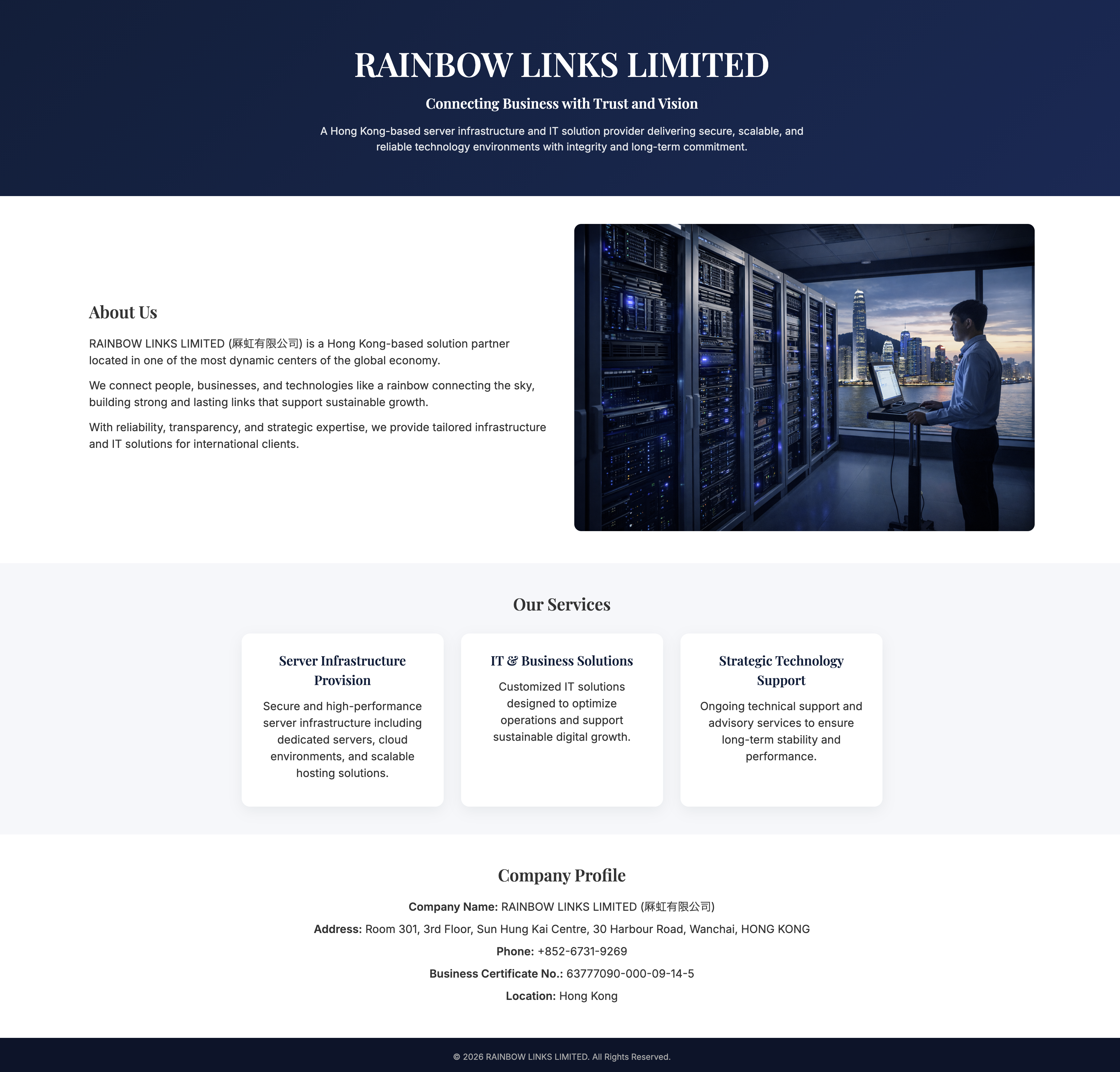 RAINBOW LINKS LIMITED Website